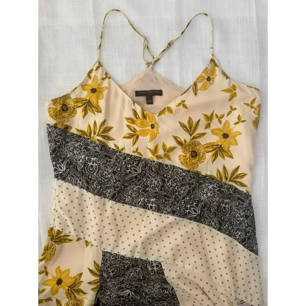 Banana Republic Mixed Print Patchwork Maxi Slip Dress Small Boho Resort Indie - Picture 6 of 9